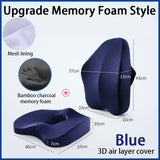 HULIANFU Memory Foam Seat Cushion Orthopedic Pillow Office Chair Cushion Lumbar Cushions Car Seat Butt Hemorrhoid Coccyx Vertebra Sets