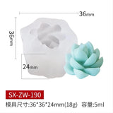 HULIANFU Mini Cactus Shape Candle Silicone Mold Handmade DIY Desktop Decoration Gypsum Epoxy Resin Aromatherapy Candle Silicone Mould