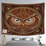 HULIANFU Tarot Card Tapestry Boho Tapestry Wall Hanging Owl Mysterious Witchcraft Beach Moon Phase Aesthetic Room Decor Tapestries Tapiz
