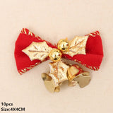 HULIANFU  Christmas Hand Bell Bauble Jingle Bells Gold School Handbell Restaurant Supplies Xmas Noel New Year 2023 Adornos De Navidad