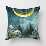 HULIANFU New Japanese Geometric Peak Encrypted Linen Cushion Cover Pillow Cover