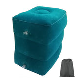 HULIANFU PVC Kids Flight Sleeping Footrest Pillow Resting Pillow On Airplane Car Bus Pillow Inflatable Travel Foot Rest Pillow Foot Pad