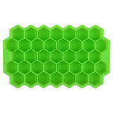 HULIANFU SILIKOLOVE Honeycomb Ice Cube Trays Reusable Silicone Ice cube Mold BPA Free Ice maker with Removable Lids