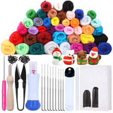 HULIANFU MIUSIE 16/25 Color Needle Felting Kit Wool Felting Tools Handmade Felt Needle Set 7pcs Pack Felting Fabric Materials Accessories