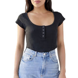 Hulianfu Women Y2k Crop Tops Short Sleeve Baby Tees for Teen Girls Summer Slim Fit Cropped Sweet T-Shirt Streetwear