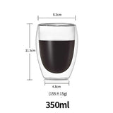 HULIANFU JANKNG Heat-Resistant Double Wall Glass Cup Beer Coffee Cup Set Handmade Beer Tumbler Mug Tea Whiskey Mugs Transparent Drinkware