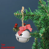 HULIANFU  Christmas Hand Bell Bauble Jingle Bells Gold School Handbell Restaurant Supplies Xmas Noel New Year 2023 Adornos De Navidad