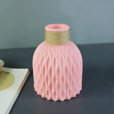 HULIANFU Plastic Vases Flower Pot Home Anti-ceramic Storage Bottle Wedding Decorations Rattan-like Unbreakable Creative Simplicity