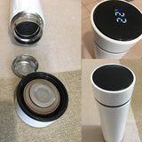 HULIANFU smart digital water bottle keeps cold and heat thermal bottle Stainless Steel Thermos for baby children kids terms