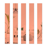 HULIANFU Self-adhesive 10pcs Mirror Surface 3D Acrylic Strip Wall Sticker Living Room TV Back Drop DIY Art Wall Ceiling Edging Edge Decor