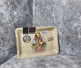 HULIANFU Metal Rolling Tray Portable Rolling Plate for Smoking-180*125mm/7*5in