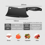 HULIANFU Stainless Steel Butcher Knife Bone Chopping Knife Meat Vegetables Slicing Cleaver High Hardness Kitchen Chef Cutter Tools