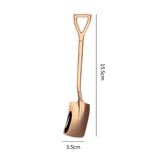 HULIANFU Shovel Spoon Stainless Steel Teaspoon For Coffee Spoon Fruit Ice Cream Dessert Scoop Kitchen Accessories Wedding Christmas Gift