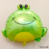 HULIANFU Jungle Cartoon Animal Balloon Rabbit Fox Penguin Hippo Tiger Crocodile Aluminum Foil Balloon Zoo Party Children  Toy