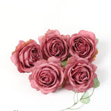 HULIANFU 2023 5PCs Rose Artificial Flowers Silk Fake Flowers For Home Room Decor Party Wedding Valentines Day Decorations DIY Crafts Accessory