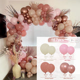 HULIANFU Macaron Pink Balloon Garland Arch Kit Wedding Birthday Party Decoration Kids Globos Rose Gold Confetti Latex Ballon Baby Shower