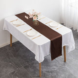 HULIANFU Table Runner Satin Shiny Colour Wedding Decoration Hotel Birthday Party Show Banquet Table Runner