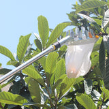 HULIANFU Metal Fruit Picker Orchard Gardening Apple Peach High Tree Picking Tool Fruit Catcher Collection Pouch Farm Garden Supplies
