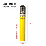 HULIANFU Portable Travel Moisturizing Cigars  Tube Humidor Aluminum Waterproof Cigar Tube Humidor Holder Cedar Wood Lined