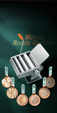 HULIANFU Manual Stainless Steel Linguine Pasta Maker Noodle Spaghetti Press Machine Cutter Dough Sheeter Ravioli Dumplings Shell Tool