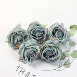 HULIANFU 2023 5PCs Rose Artificial Flowers Silk Fake Flowers For Home Room Decor Party Wedding Valentines Day Decorations DIY Crafts Accessory