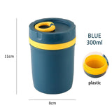 HULIANFU Thermal Lunch Box Food Container With Spoon PP Material Vacuum Cup Soup Cup Portable Insulated Breakfast Tableware