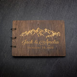 HULIANFU Personalized Guest Book A4/A5 Wedding Guest Book Wedding Guestboook Wishes Book Wooden Wedding Album Baptism Mariage Decoration