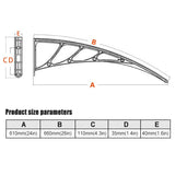 HULIANFU Sunshine board outdoor canopy window balcony awning sun protection wind and rain silent sunshade awning bracket Home