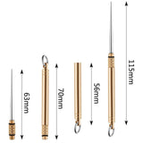 HULIANFU Titanium Outdoor Edc Portable Multi-Purpose Toothpick Bottle Fruit Fork Camping Tool Toothpick Tube Is More Durable Than Floss