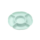 HULIANFU Multi-function Plastic Fruit Plate Dessert Tray Plate Snack Dish 6 Compartments
