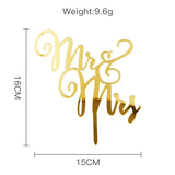 HULIANFU MR&amp;MRS Acrylic Wedding &amp; Engagement Cake Topper Lover Valentine  Day Baking Decoration You&amp;me Anniversary Cake Party Favors