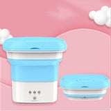 HULIANFU Portable Mini Folding Washing Machine for Socks Underwear Clothes Washer with Dryer Bucket Cleaning Washer Washing Machine