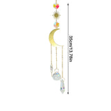 HULIANFU New Indian Style Dreamcatcher Moon Handmade Wind Chimes Wall Ornament Girls Room Decoration Feather Dream Catcher