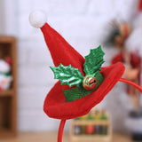 HULIANFU 2023 Fashion Christmas Hat Headband Christmas Sequin Headband Santa Xmas Party Decor Double Hair Band Clasp Head Hoop