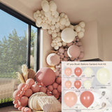 HULIANFU Rose Apricot Balloon Garland Arch Kit Wedding Birthday Party Decoration Kids Confetti Latex Balloons Baby Shower Decor Baloon