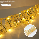 HULIANFU Ribbon Fairy Light Christmas Decoration Christmas Tree Ornaments  For Home  Bows String Lights Navidad Natal New Year 2023