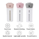 HULIANFU Travel Dispenser 4-In-1 Travel Bottles Leak Proof Toiletries Sub-bottle Refillable Shower Gel Soap Empty Container Kit