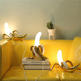 HULIANFU 2023 Table Lamp Italy Banana Desk Lamp Night Lights Led Bedroom Bedside Living Room Glass Modern Home Decor Lighting Fixtures