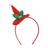 HULIANFU 2023 Fashion Christmas Hat Headband Christmas Sequin Headband Santa Xmas Party Decor Double Hair Band Clasp Head Hoop
