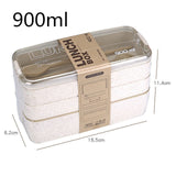 HULIANFU Lunch Box Bento Box for School Kids Office Worker 3layers Microwae Heating Lunch Container Food Storage Box