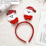 HULIANFU 2023 LuanQI Christmas Headbands for Children Adult Hair Band Red Christmas Santa Claus Snowman Antlers Headband Xmas Decoration Gifts