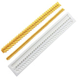 HULIANFU Pearl Rope Wave Flower Gemstone Shape Cake Side Lace Silicone Sugarcraft Mold Fondant Cake Decorating Tools