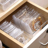 HULIANFU New Anti-oxidation Jewelry Storage Bag Desktop Drawer Organizer Transparent Necklace Bracelet Ring Holder Ziplock Bag Storage