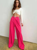 Women's Pants Female Clothing Streetwear Women High Waist Drape Premium Loose Wide Leg Pants Fashionable Temperament Wild