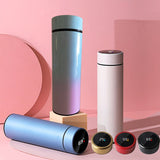 HULIANFU smart digital water bottle keeps cold and heat thermal bottle Stainless Steel Thermos for baby children kids terms