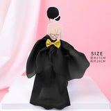 HULIANFU New Back Silk Gauze Skirt Happy Mothers Day Cake Topper Girl Birthday Cake Decoration Party Supplies Cake Decorating Tools