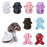 HULIANFU Pet Bathrob Dog Pajamas Sleeping Clothes Soft Pet Bath Drying Towel Clothes winter Warm pajamas for Puppy Dogs Quick Drying