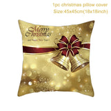 HULIANFU Merry Christmas Cushion Cover Ornaments Christmas Decoration For Home Cristmas Decor Noel Navidad New Year Gift 2023 Xmas Natal