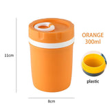 HULIANFU Thermal Lunch Box Food Container With Spoon PP Material Vacuum Cup Soup Cup Portable Insulated Breakfast Tableware