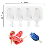 HULIANFU Silicone Ice Cream Mold Magnum Silicone Mold DIY Fruit Juice Ice Pop Cube Maker Ice Tray kitchen Baking Accessorie Popsicle Mold